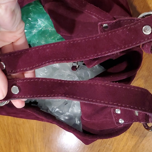 VIA Repubblica purple suede slouch bag - Picture 9 of 14